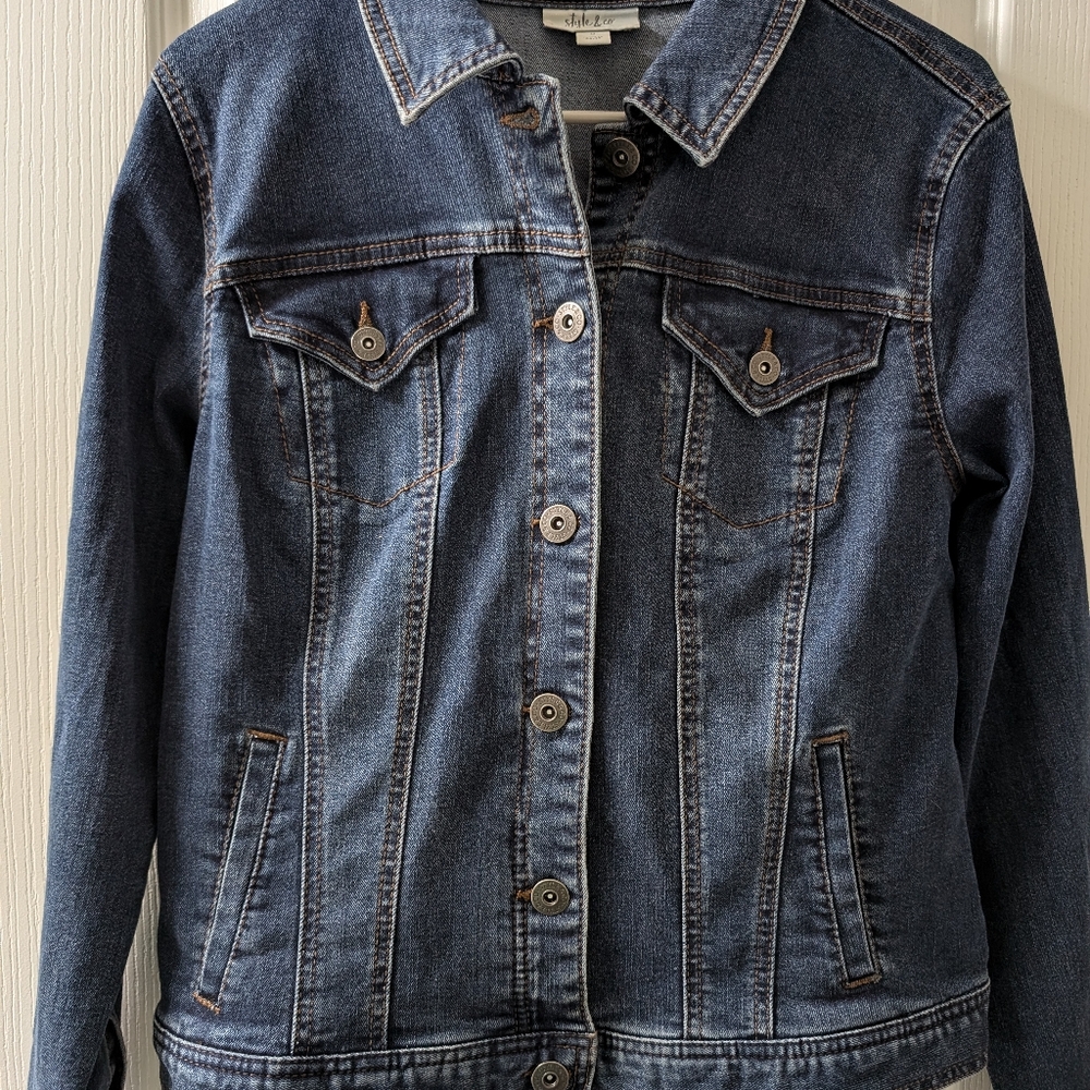 American flag upcycled denim jacket - Picture 3 of 3